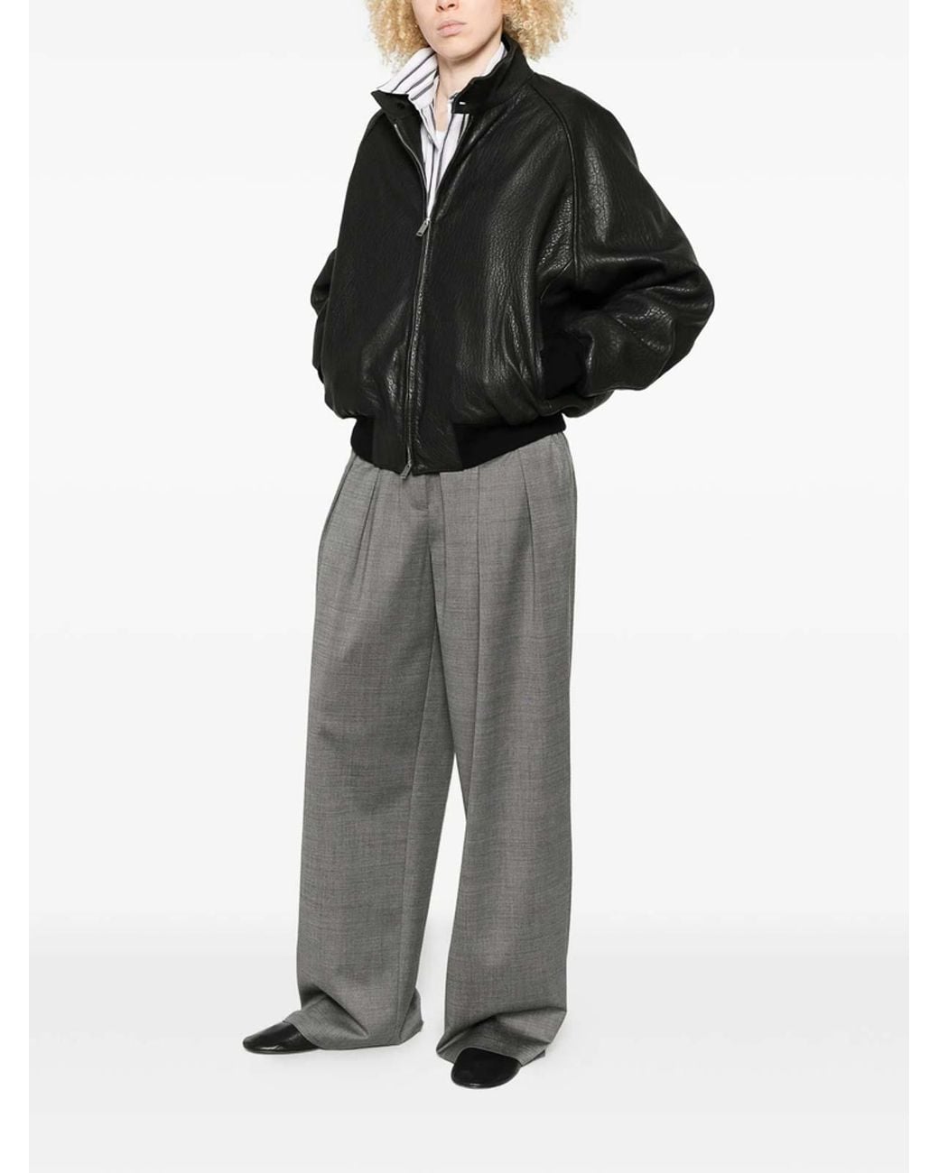 Studio Nicholson Black Leather Outerwear