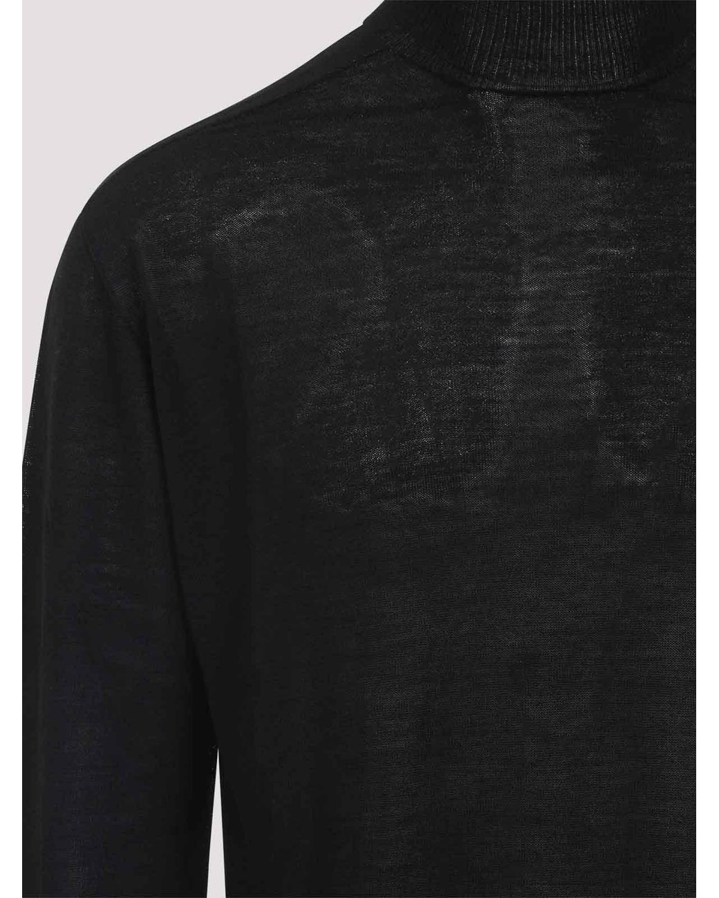Rick Owens Black Oversized Turtle Pullover for men