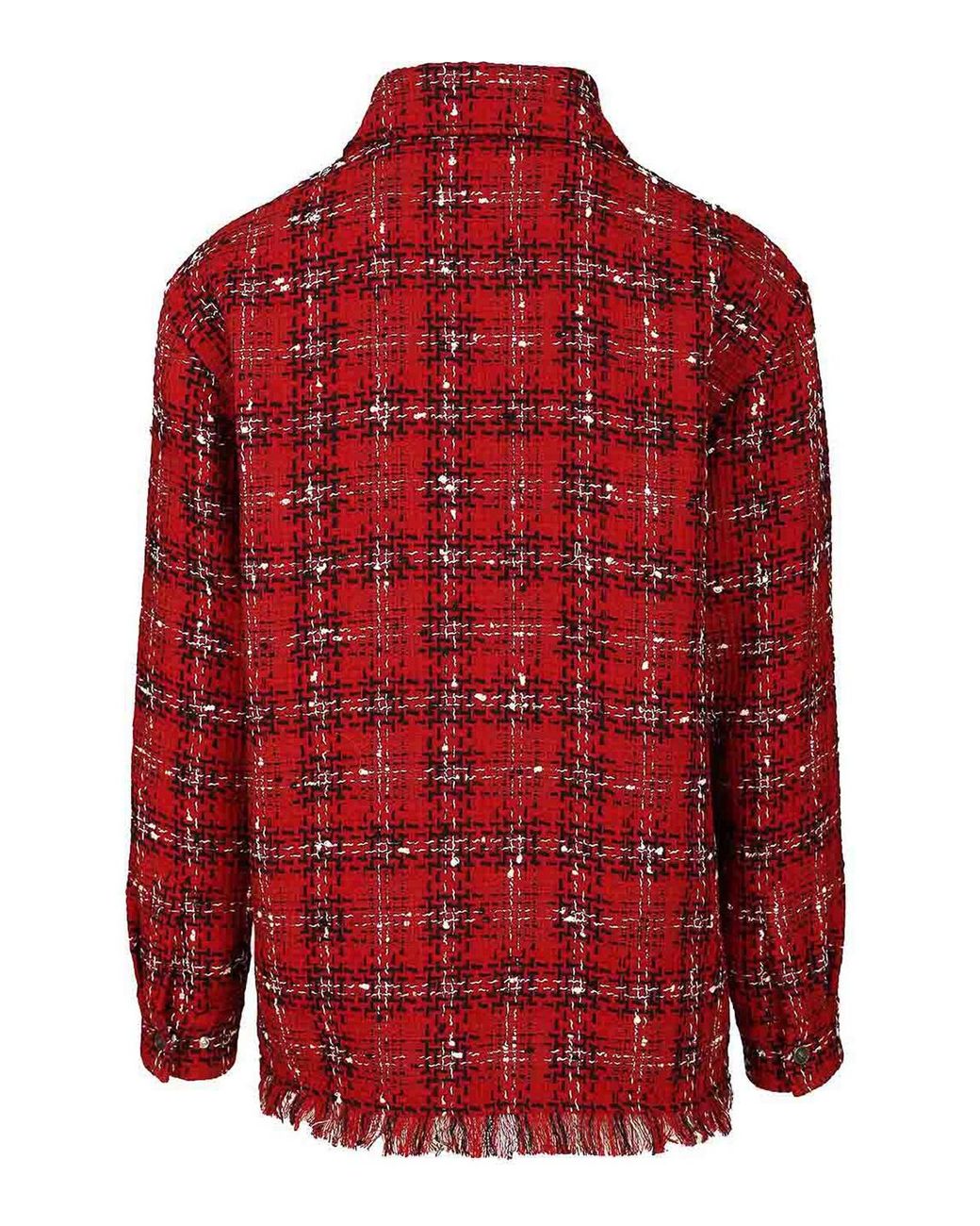 AMI Red Flannel Jacket for men