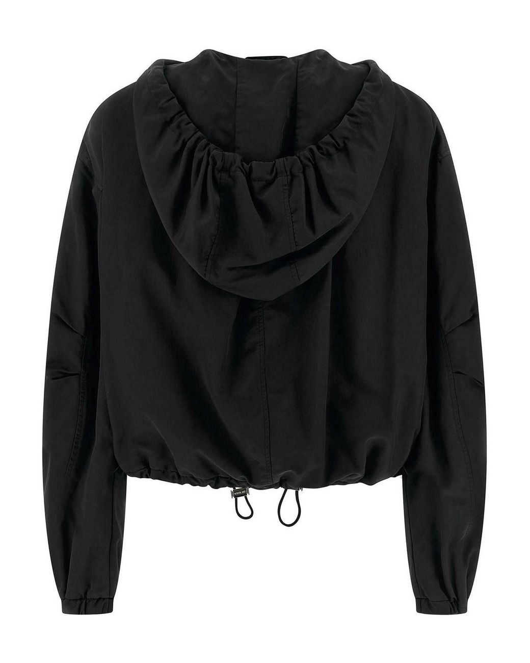 The Attico Black Hooded Bomber Jacket