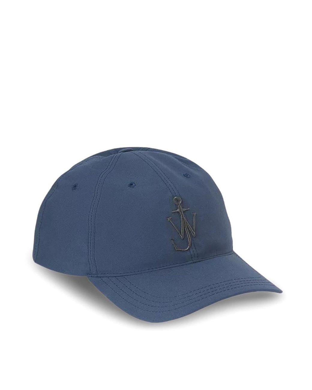 J.W. Anderson Blue Waxed Cotton Baseball Cap