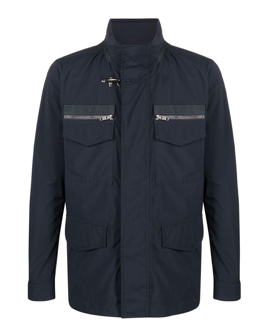 Fay Blue Multiple-Pocket Zip-Fastening Jacket for men