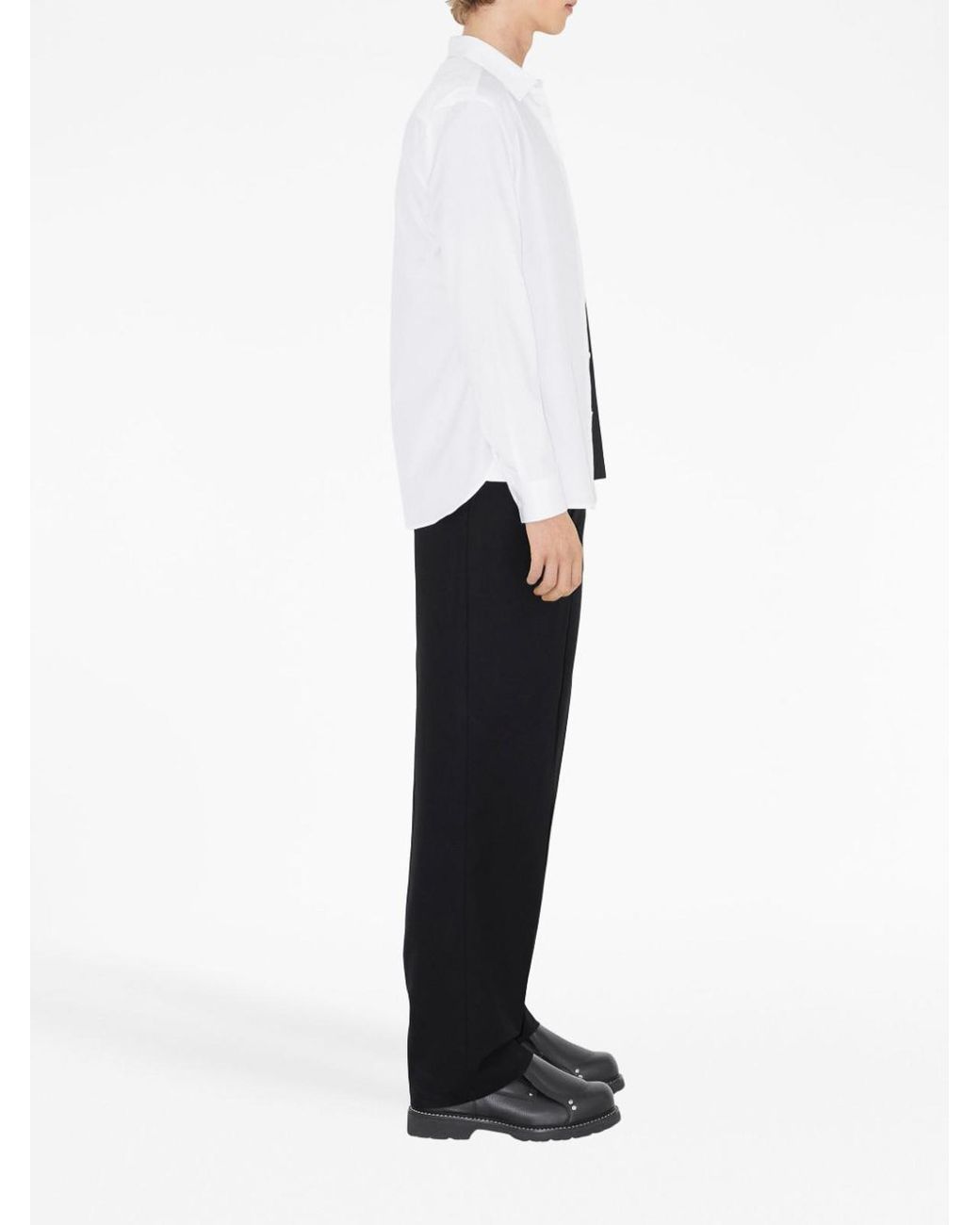 Burberry White Ekd Logo Cotton Shirt for men