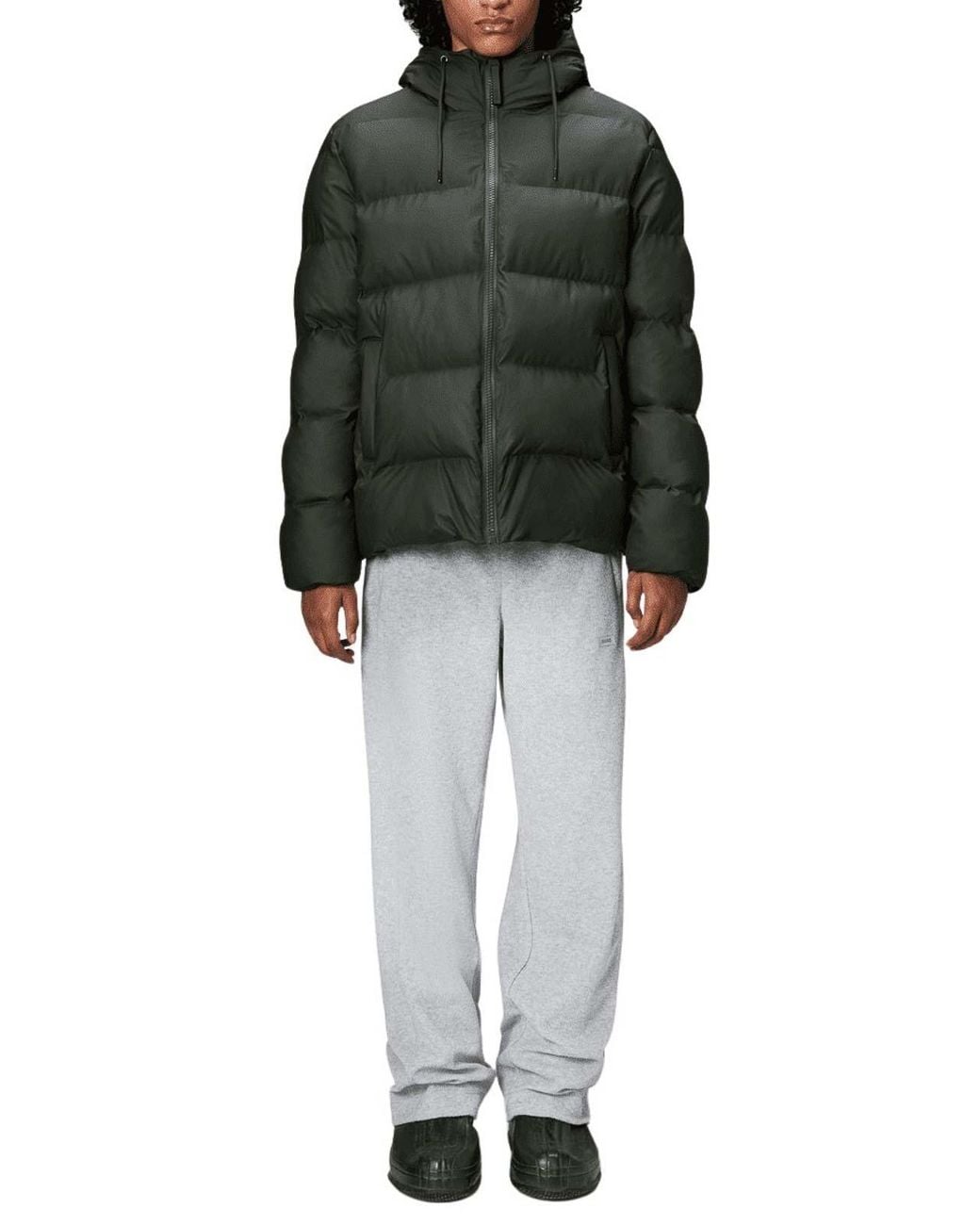 Rains Green Alta Puffer Jacket
