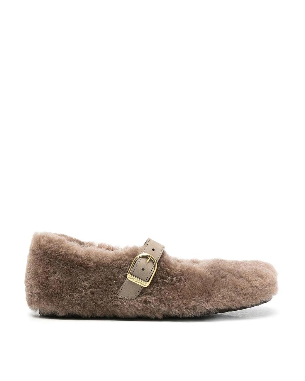 Birkenstock Brown Santa Clarita Fur Ballet Flats