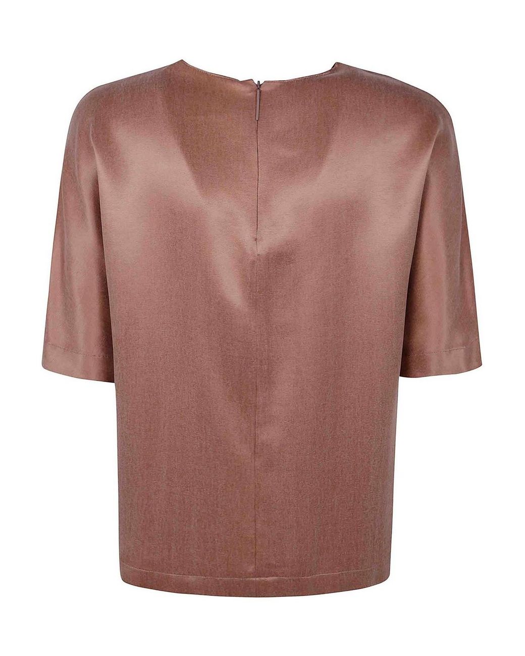 Giorgio Armani Brown Fsc Viscosa Cupro Shirt