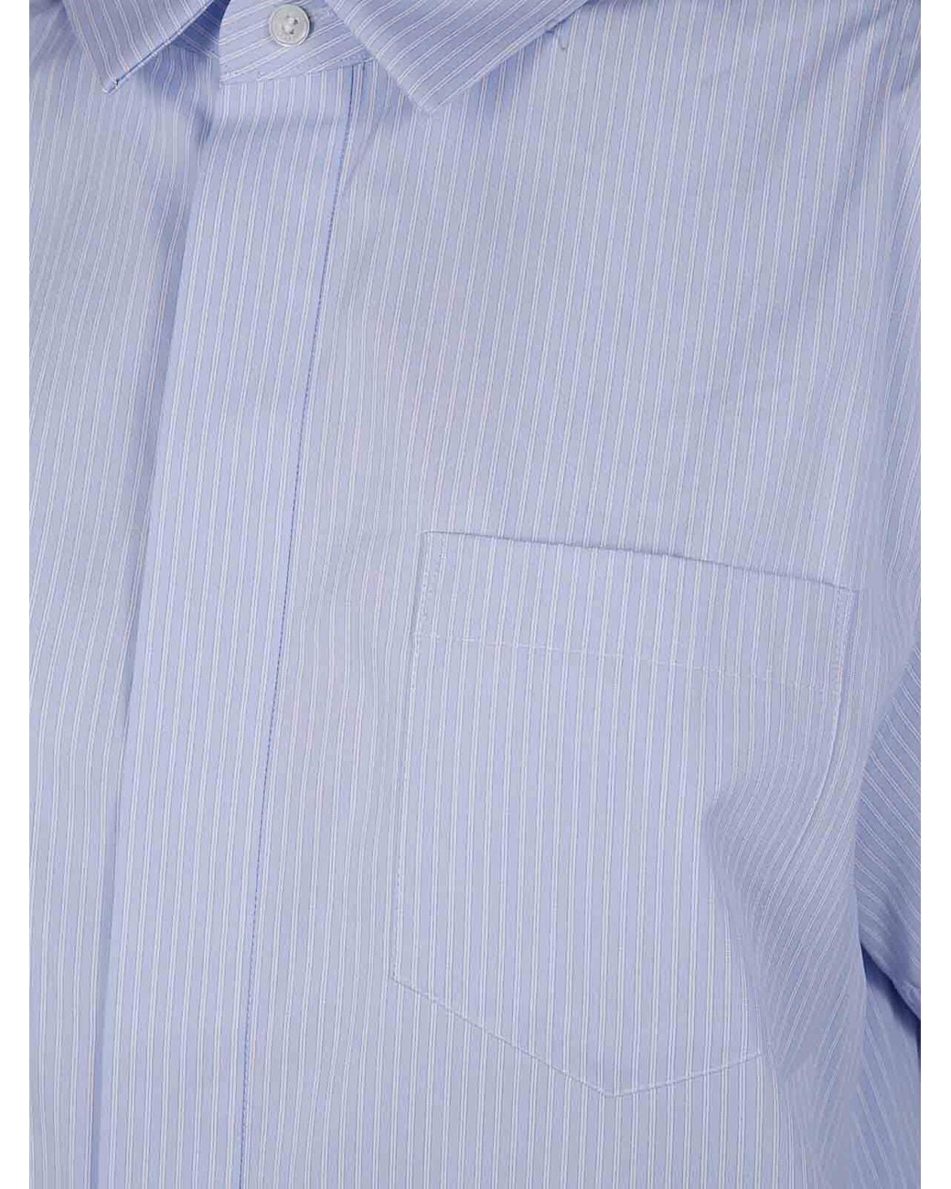 Sacai Blue Cotton Poplin Dress