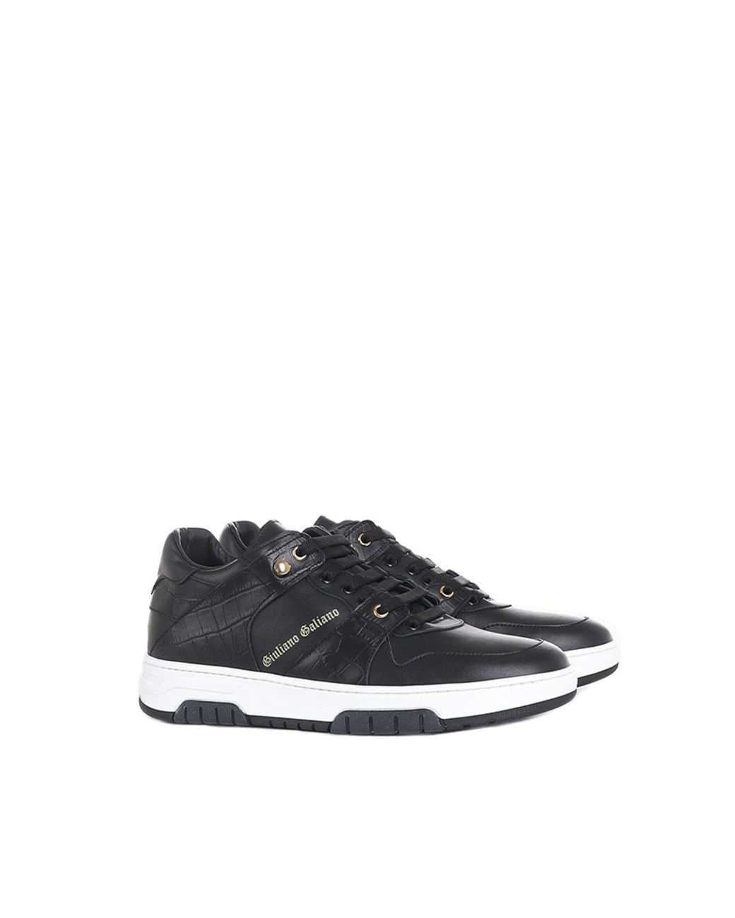 Giuliano Galiano Black Legend Low-Top Leather Sneakers for men