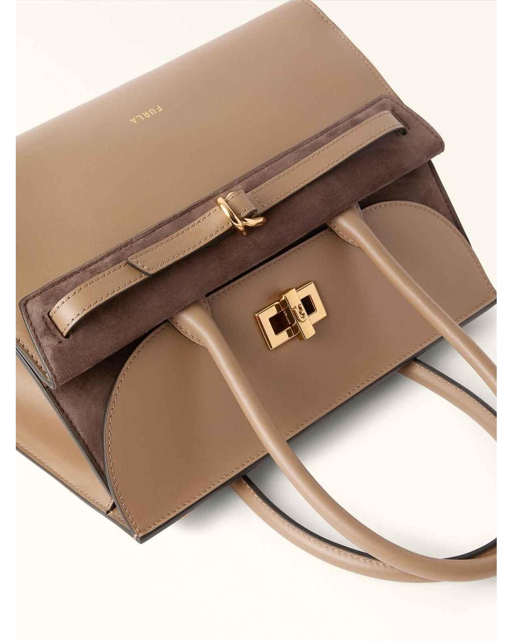 Furla Brown Greta Toffee Leather Handbag