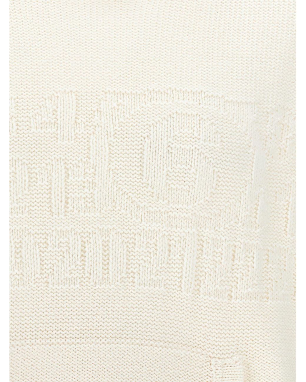 MM6 by Maison Margiela Natural Wool Knitted Hoodie for men