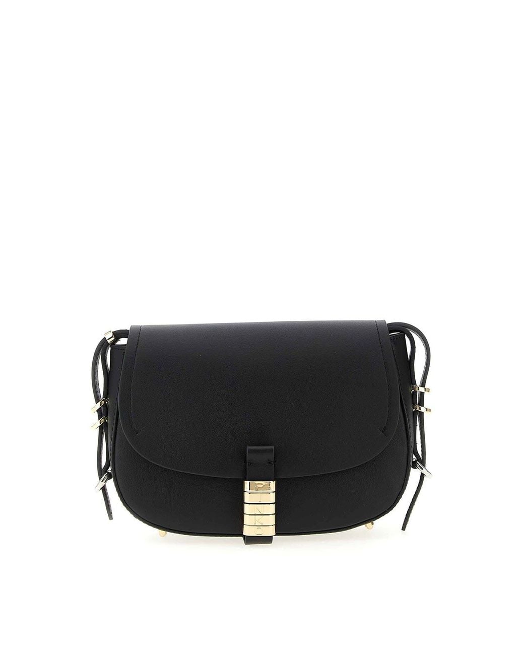 Pinko Black Saddle Mini Crossbody Bag