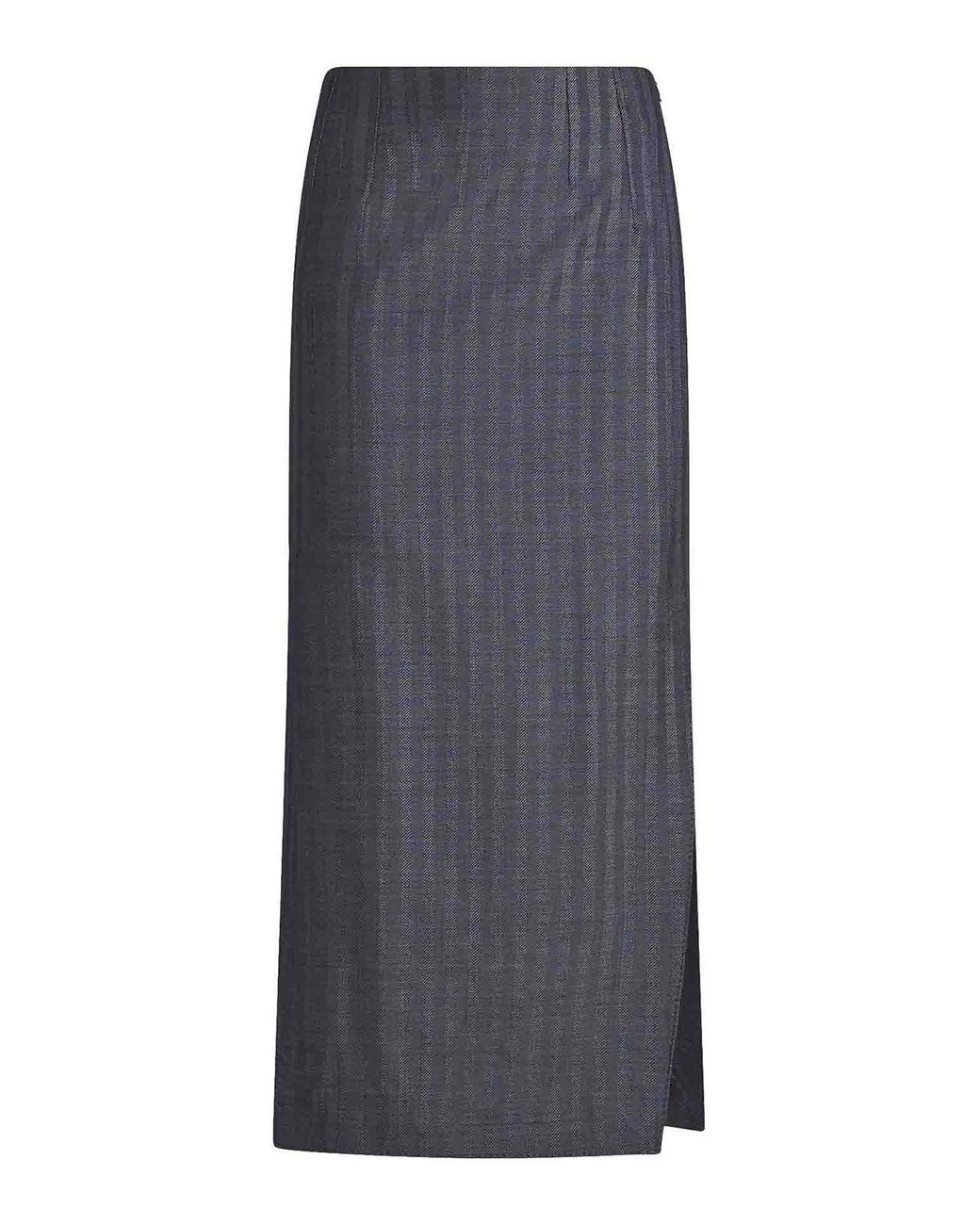 Etro Gray Midi Pencil Skirt