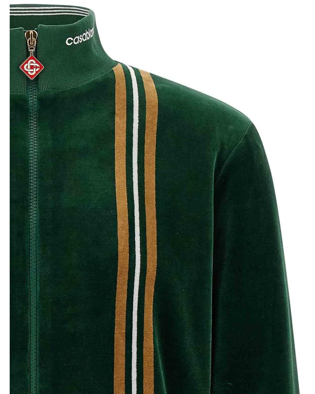 Casablanca Green Velour Sweatshirt for men