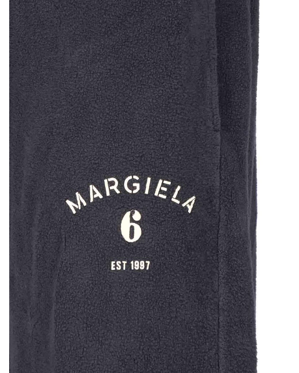 MM6 by Maison Margiela Blue Logo Sweatpants for men