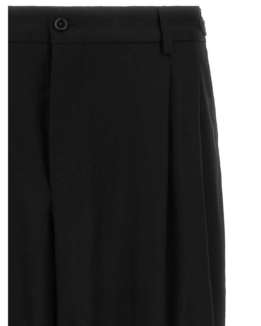 Dolce & Gabbana Black Flannel Trousers for men