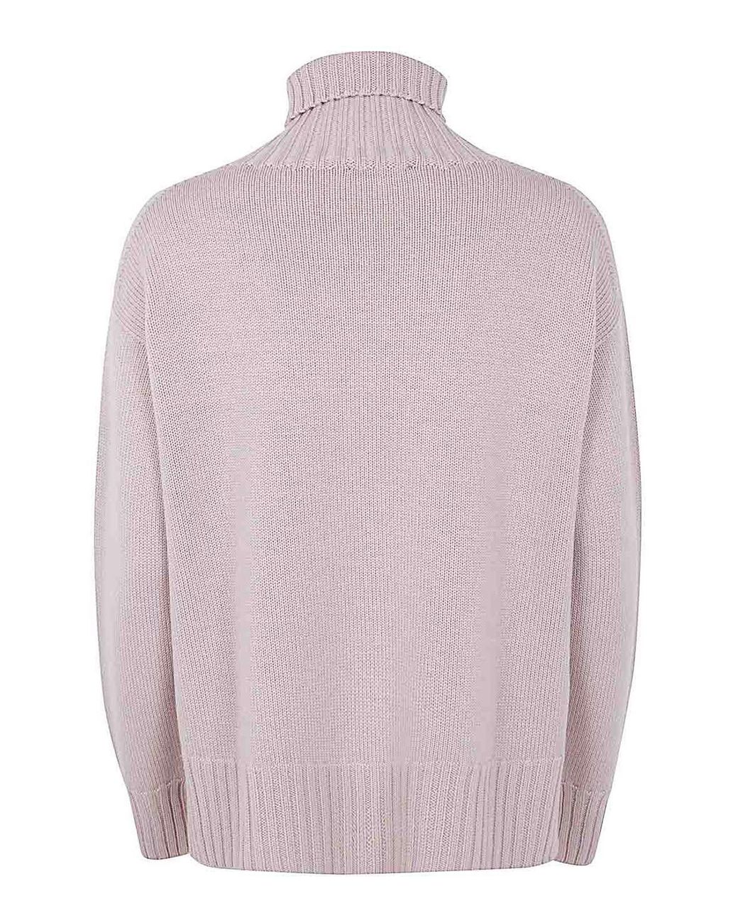 Drumohr Pink Long Sleeves Turtle Neck Oversized Sweater