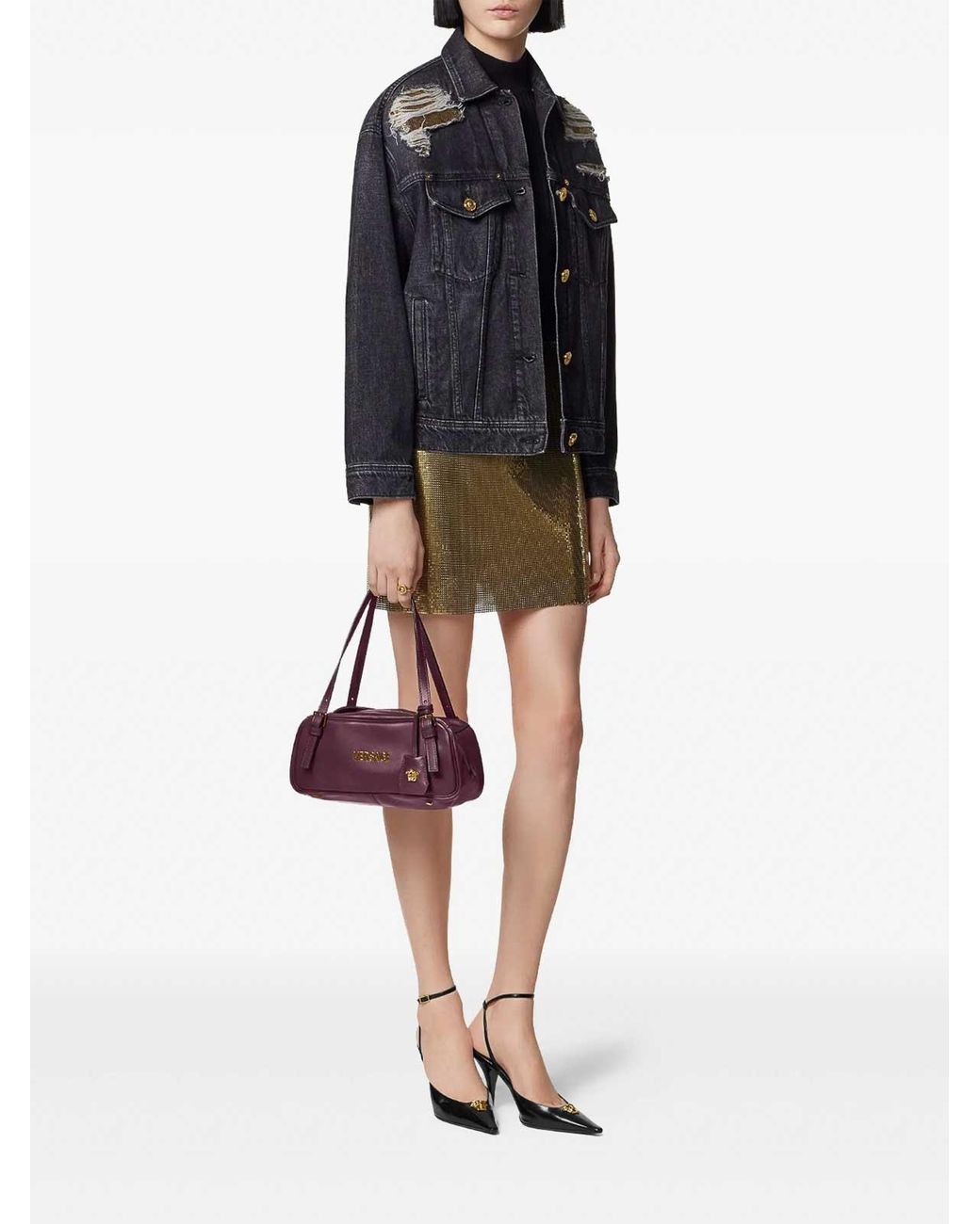 Versace Blue Cotton Denim Jacket