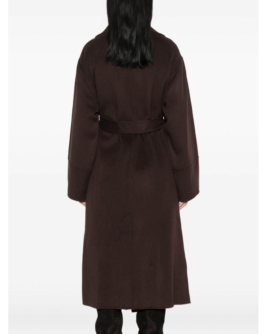 Soft Goat Black Wool Long Coat