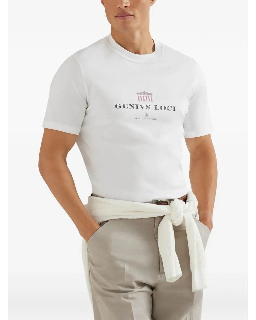 Brunello Cucinelli White T-Shirts for men