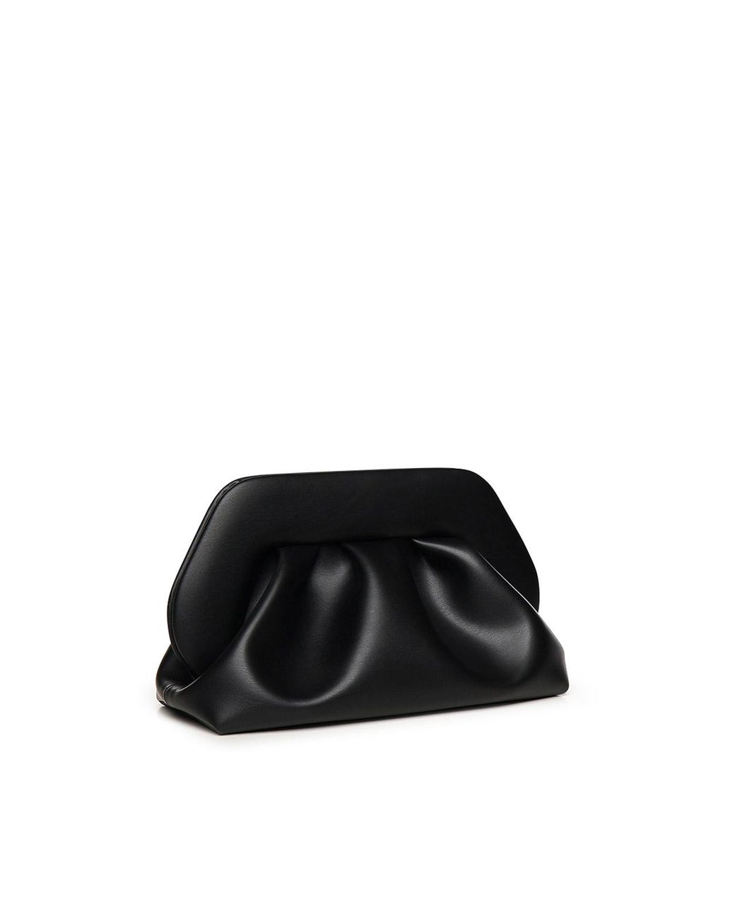 THEMOIRÈ Black Bios Vegan Fabric Medium Clutch