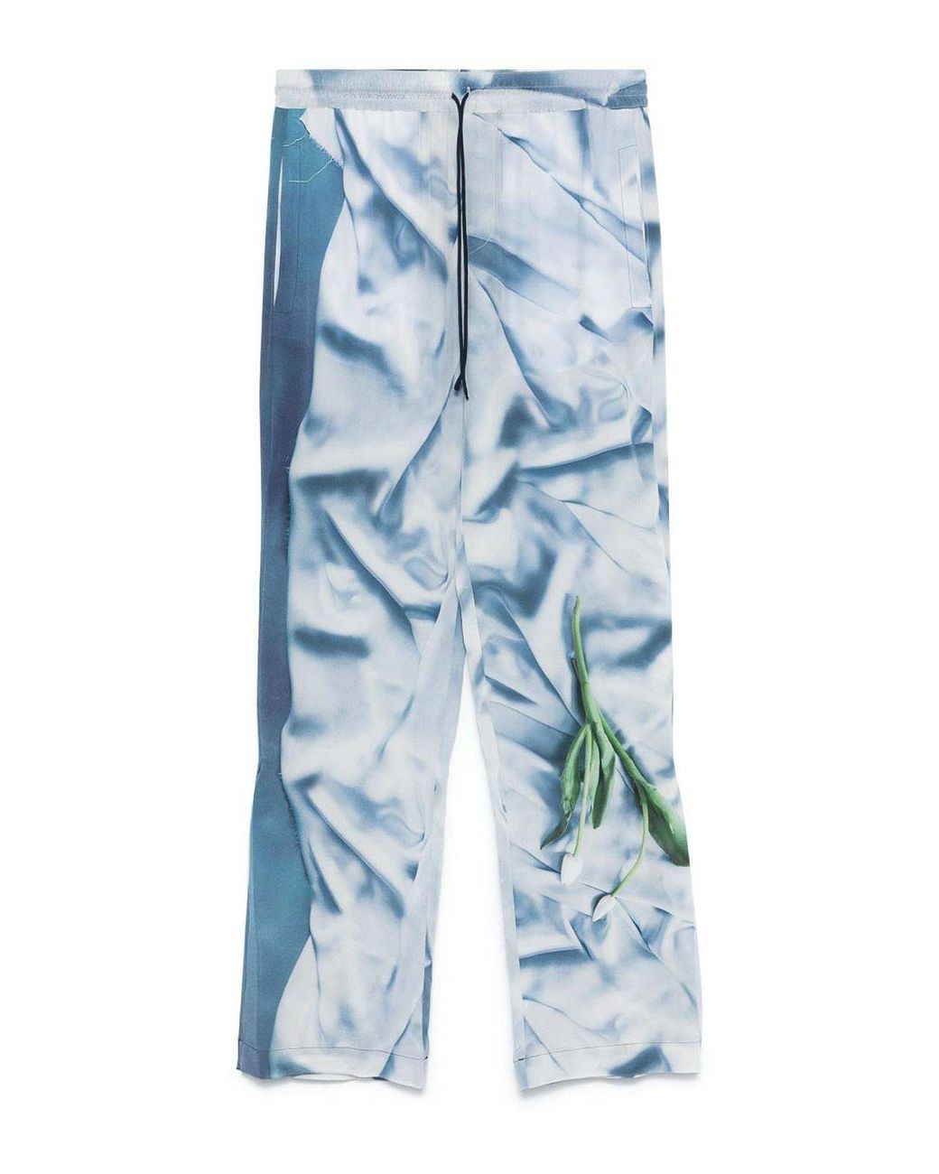 Victoria Beckham Blue Satin Pyjama Pants