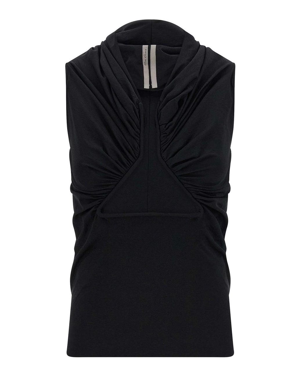 Rick Owens Black Jersey Ss Prong Top