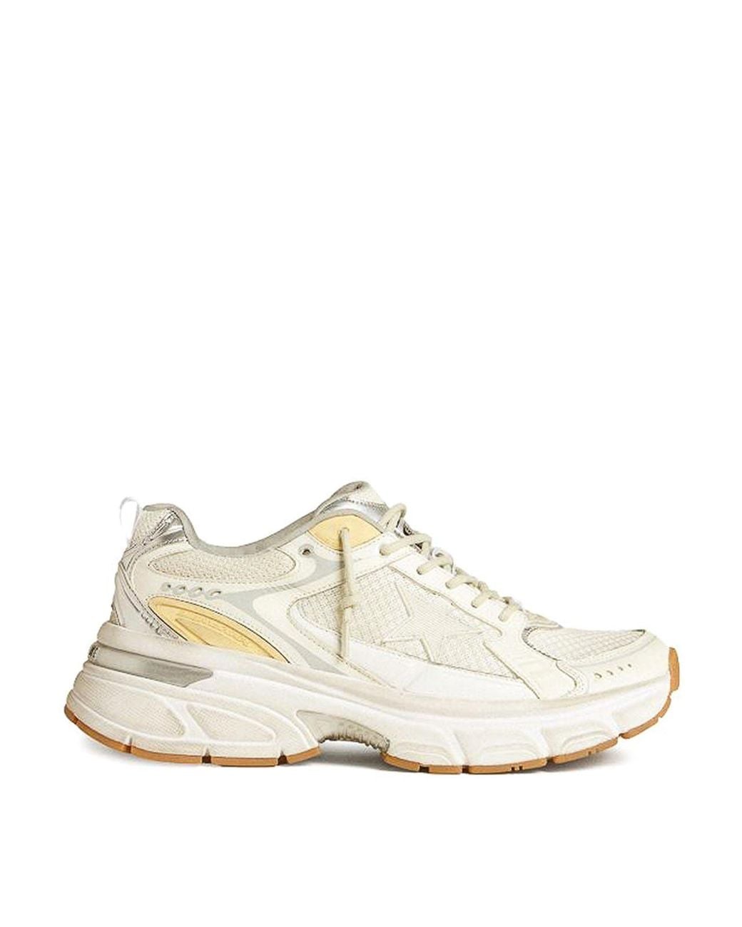 Golden Goose Deluxe Brand White Lightstar Sneakers for men