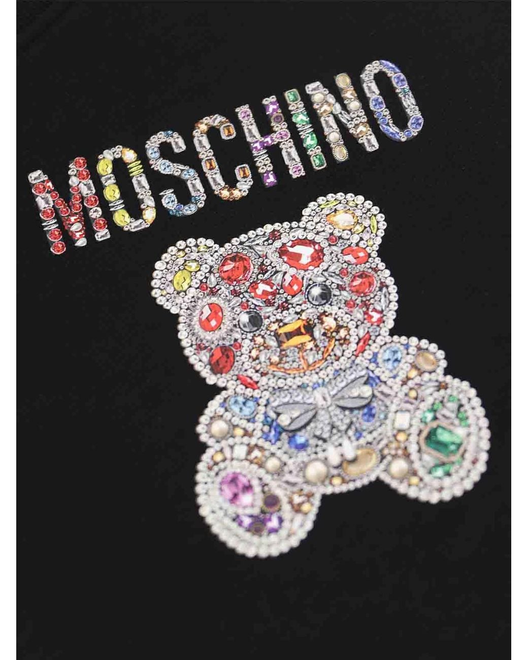 Moschino Black Jewel Bear Sweatshirt