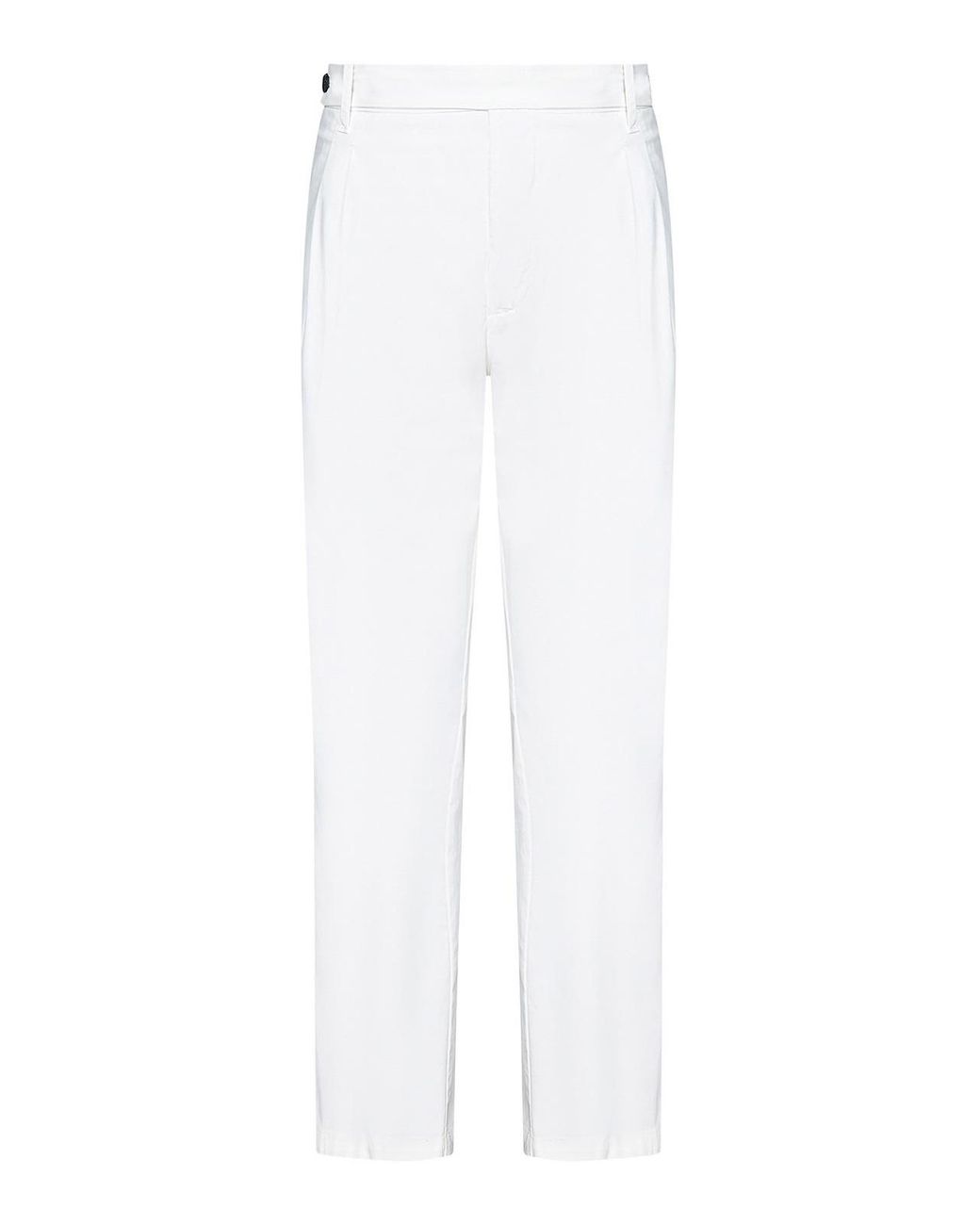 Franzese Collection White Pleat Trousers for men