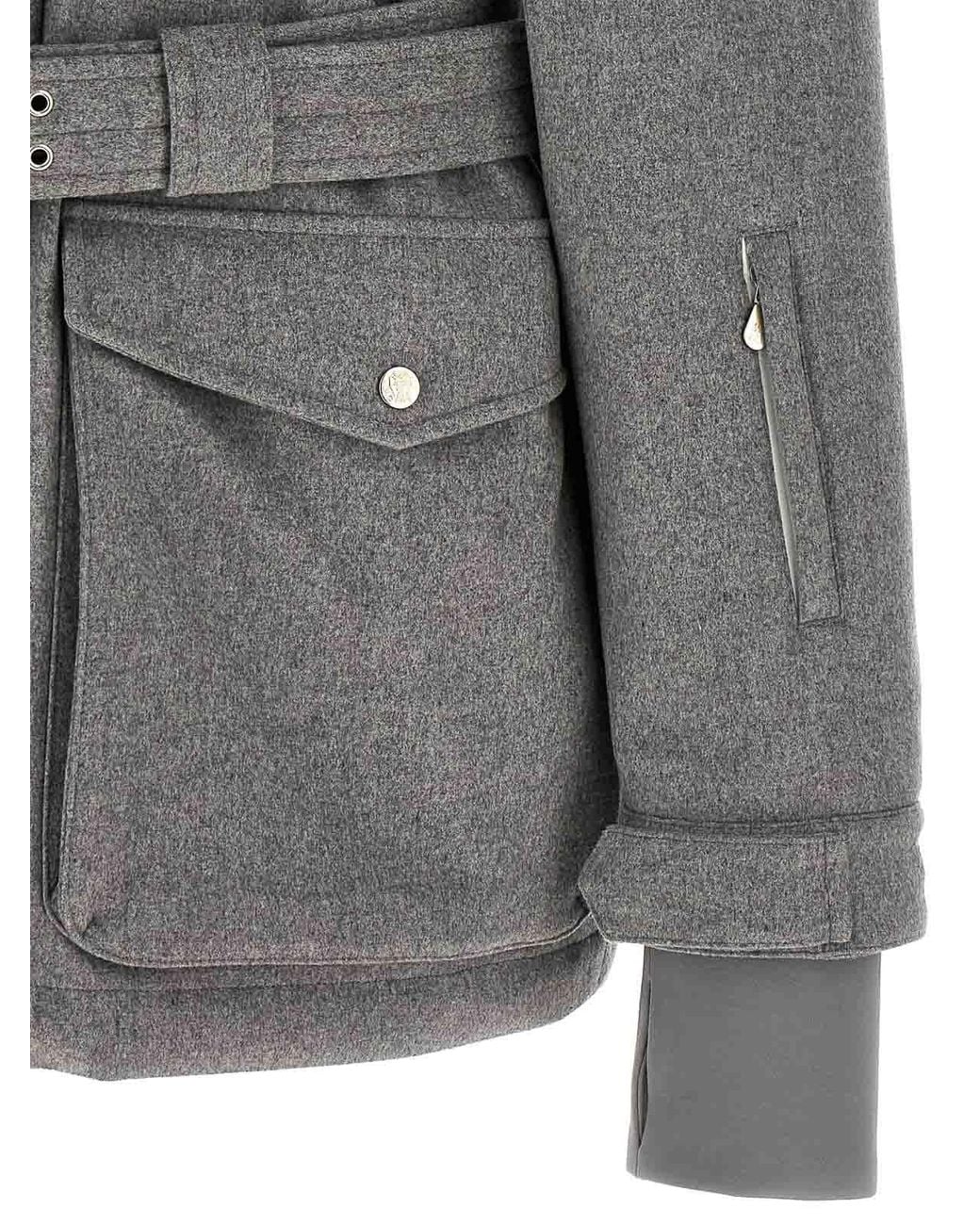 Brunello Cucinelli Gray Mountain Wool Safari Jacket for men