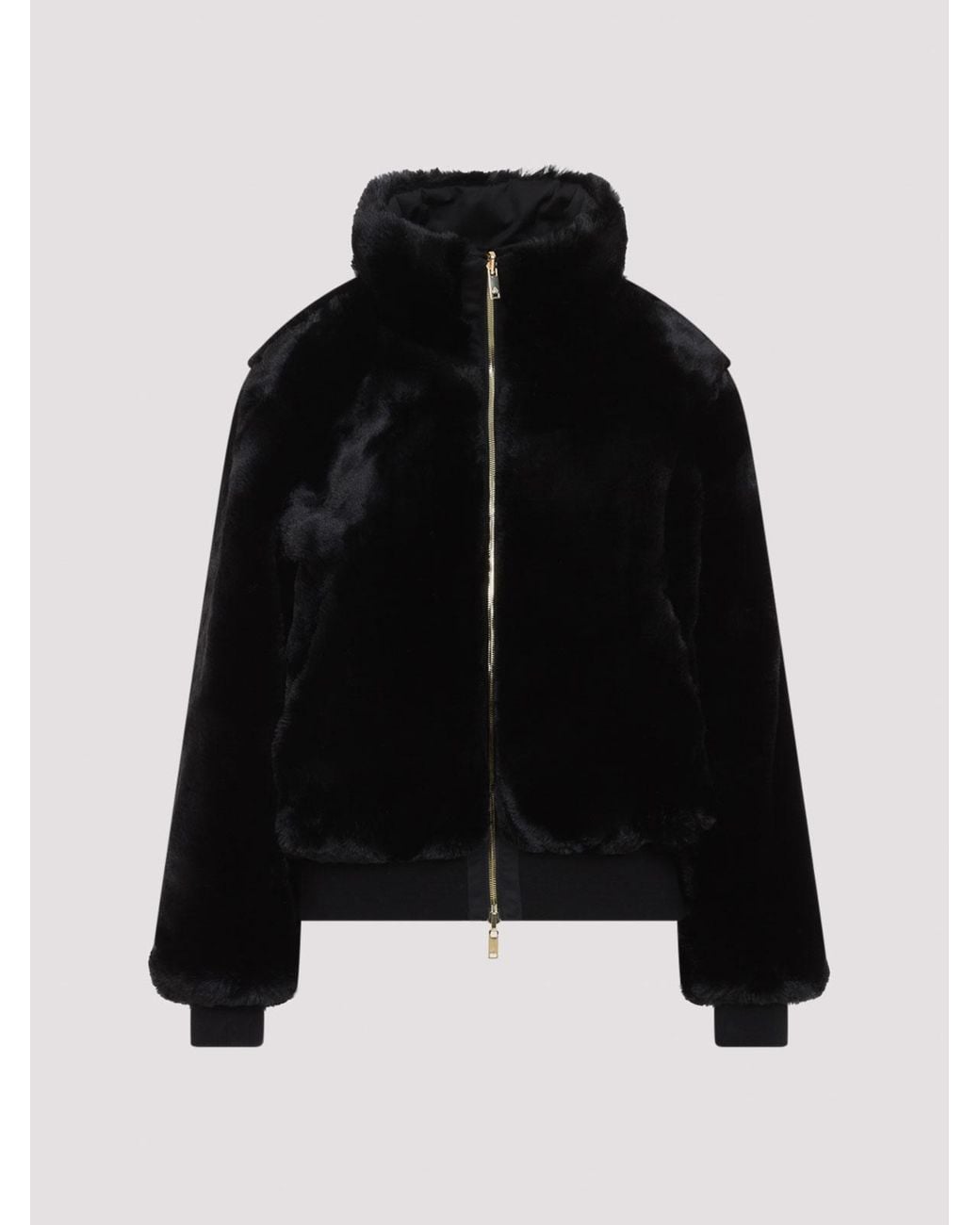 Moose Knuckles Black Lux Satin Bomber