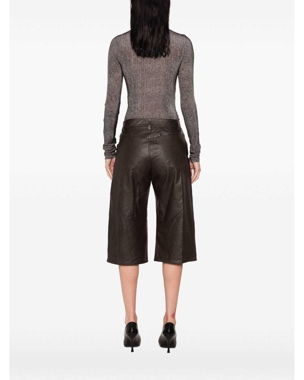 Maison Margiela Gray Semi-Sheer High-Neck Top