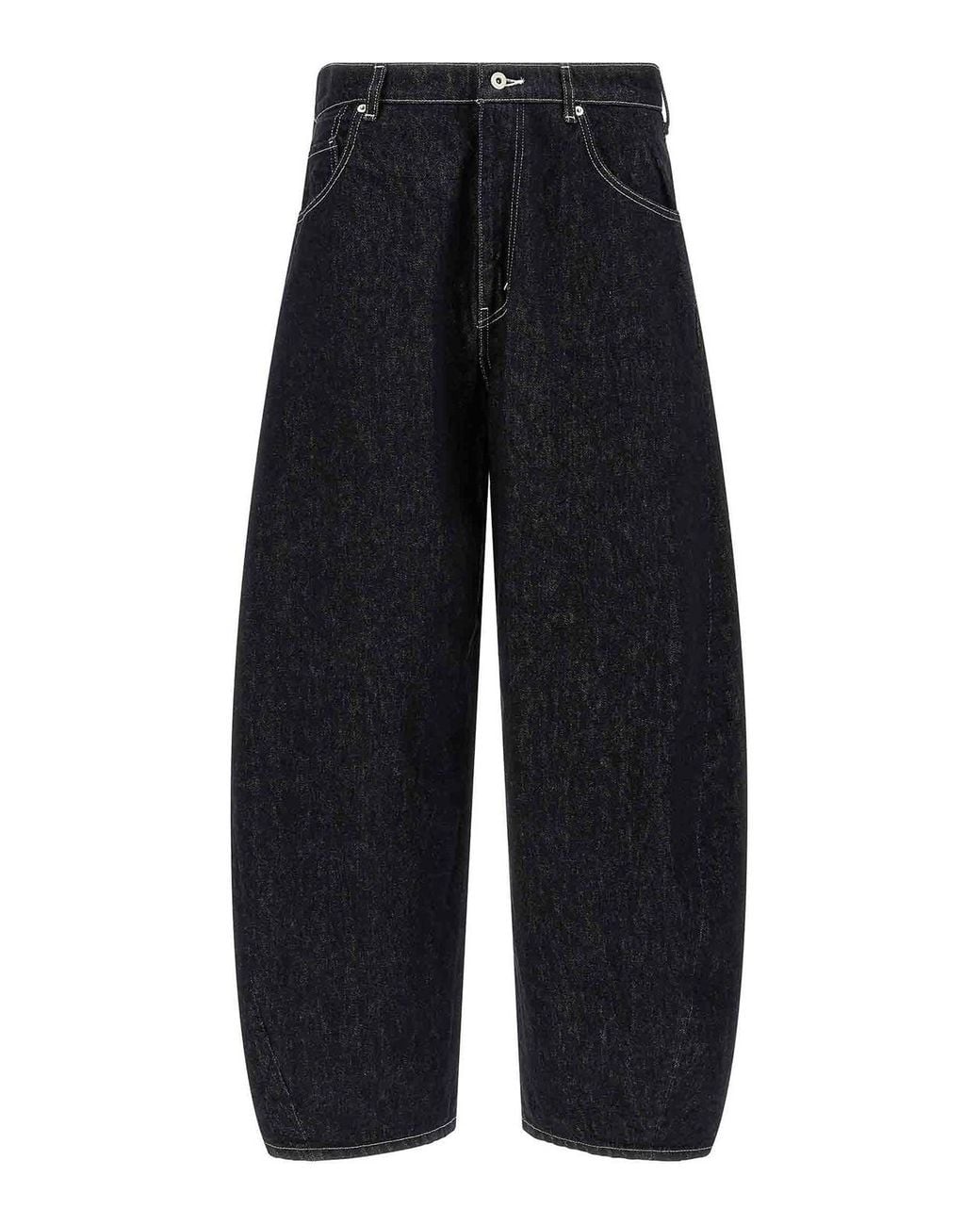 Comme Des Garcons Hommes Plus Blue Contrast Stitching Jeans for men