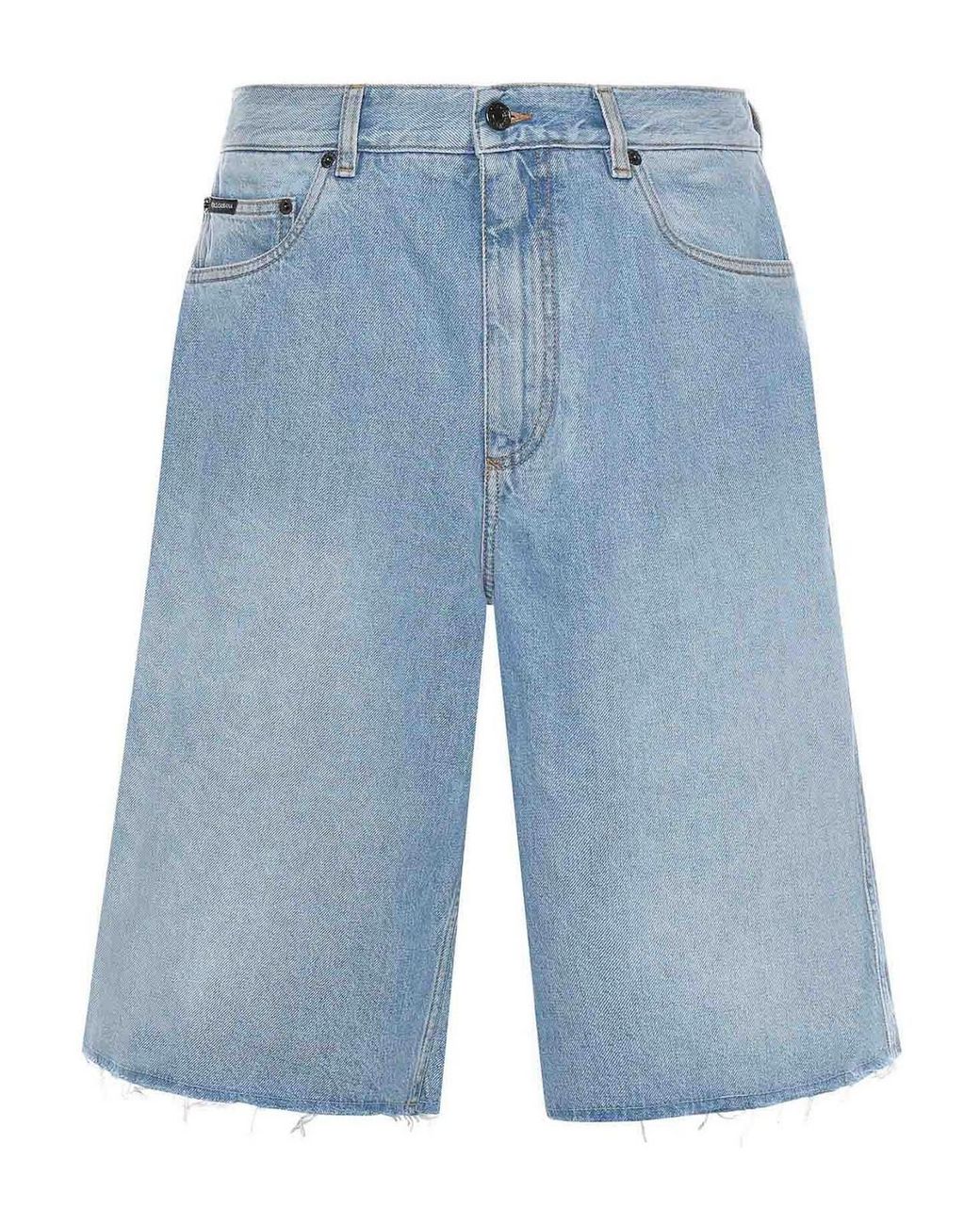 Dolce & Gabbana Blue Shorts Cotton for men