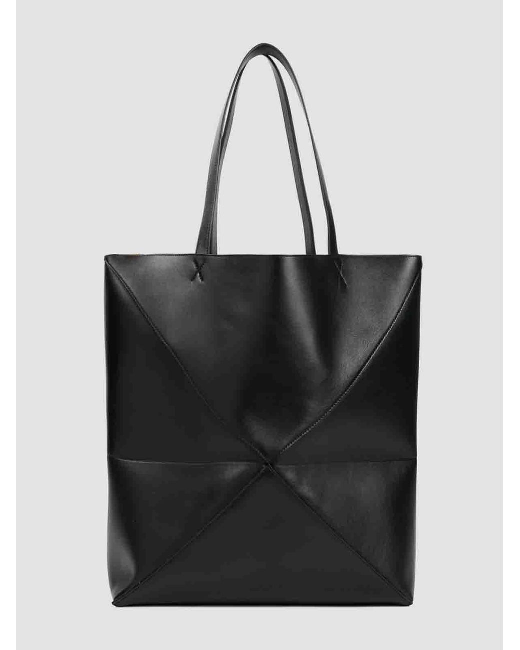 Puzzle Fold Large Tote di Loewe in Black da Uomo