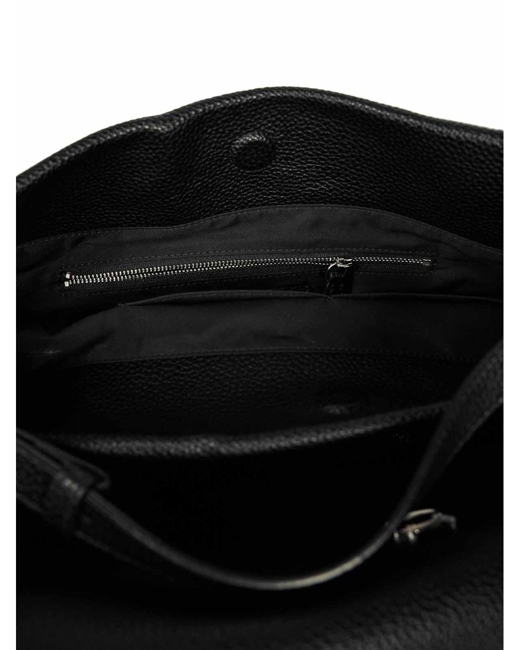 Karl Lagerfeld Black Ikon Pebble Hobo