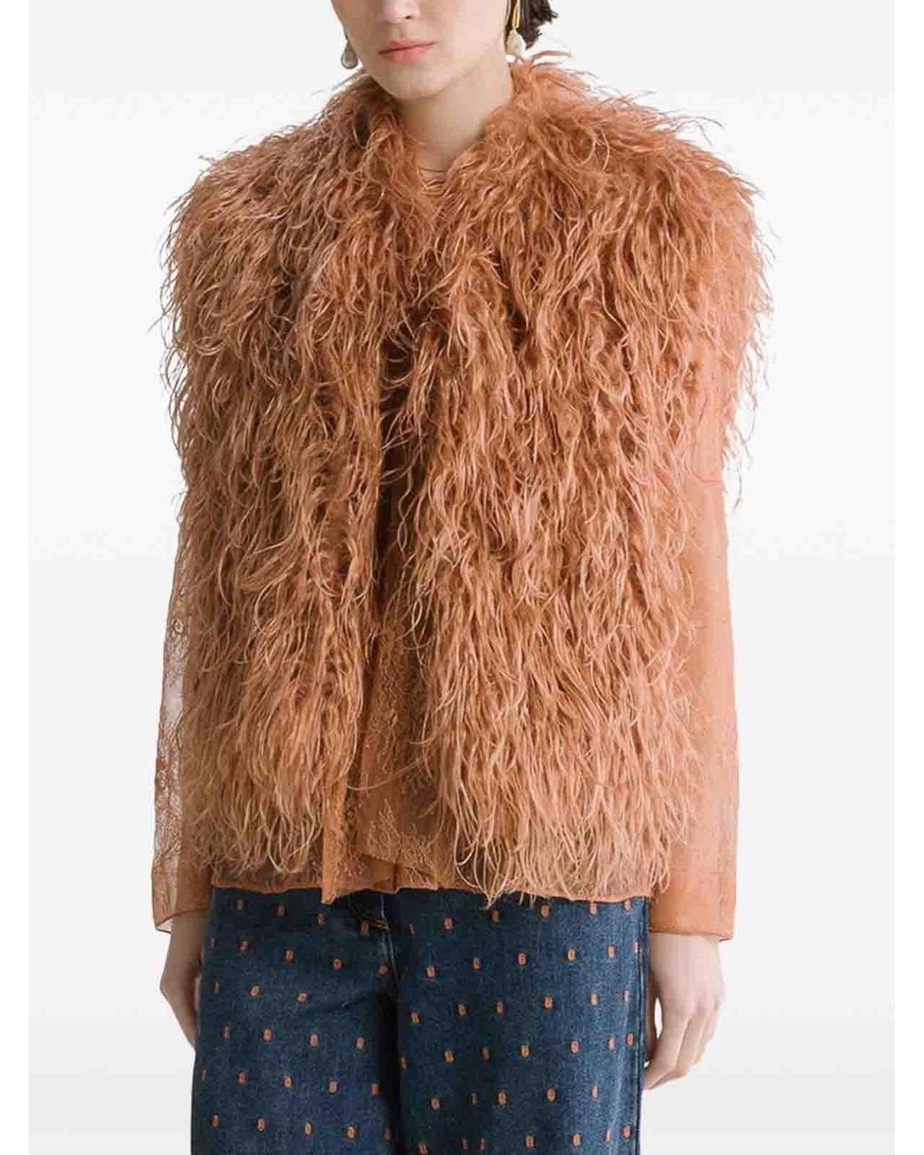 Forte_forte Brown Ecofur Vest
