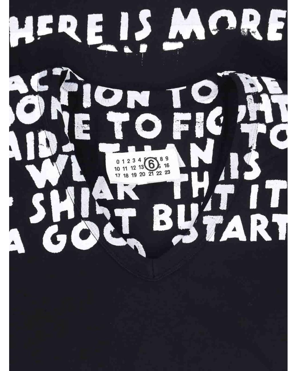 MM6 by Maison Margiela Black Aids T-Shirt for men