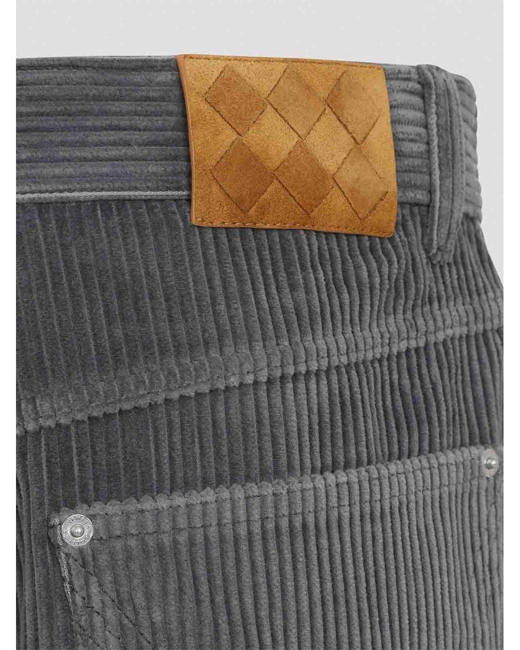 Bottega Veneta Gray Corduroy Pants for men