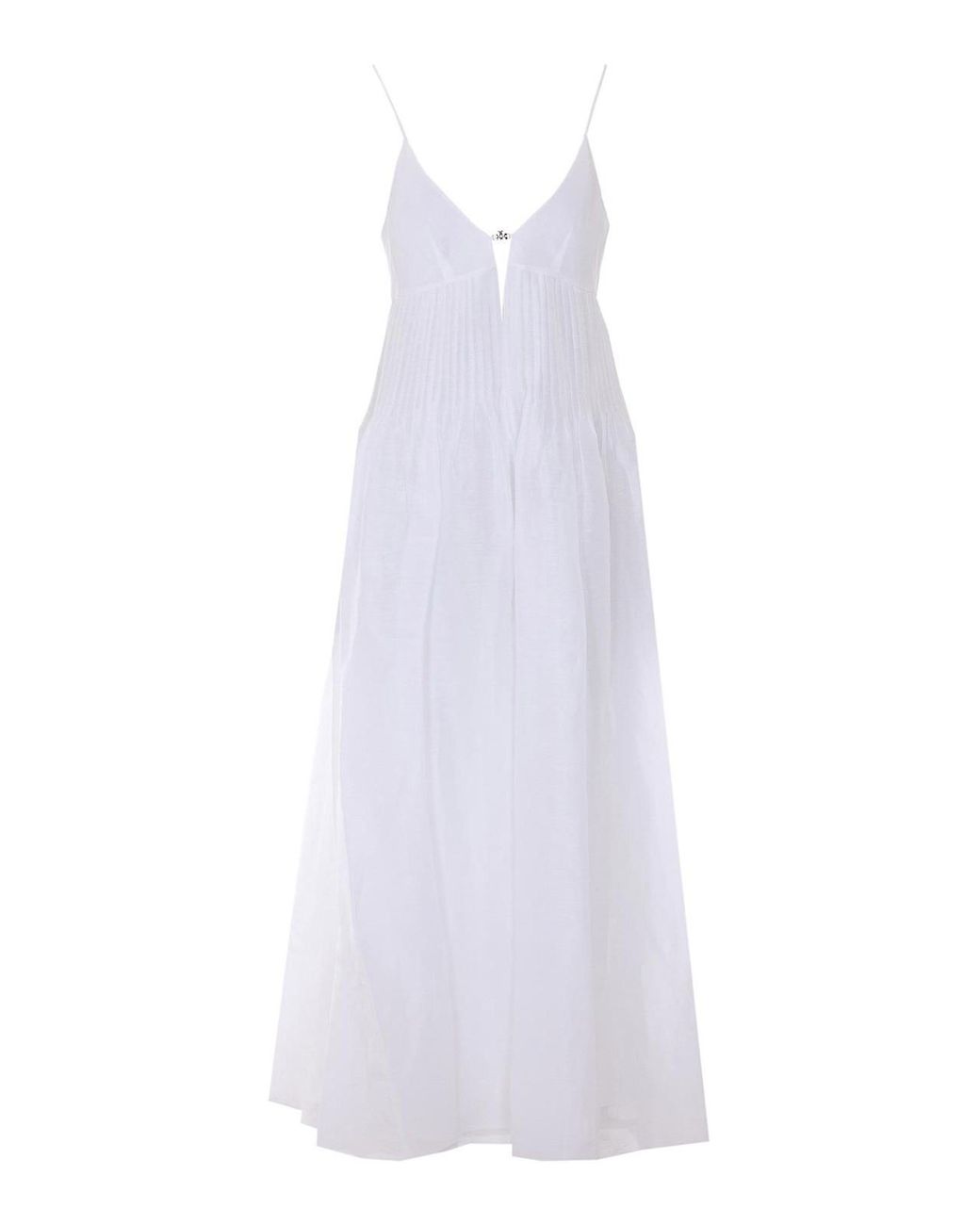 Tory Burch White Waisted Linen Dress