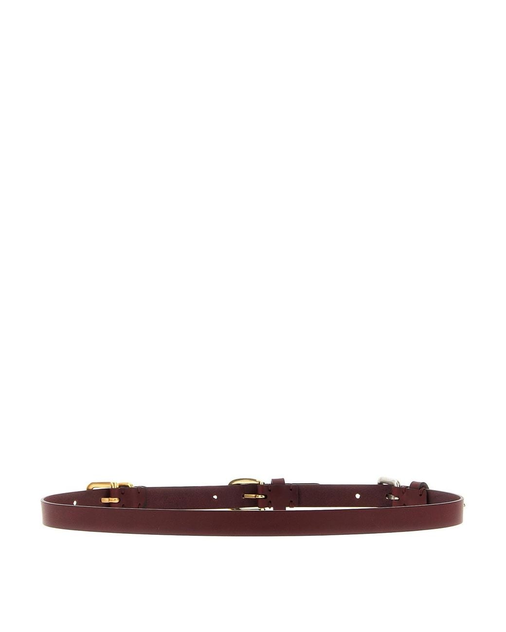 Etro White Triple Buckle Belt