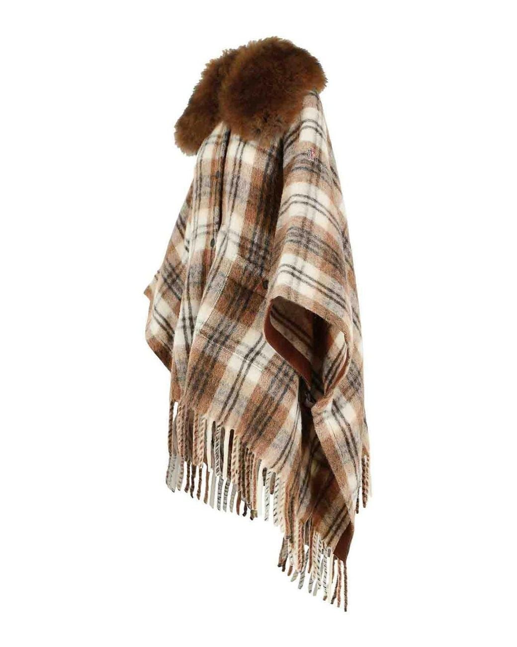 Moncler Brown Wool Blend Cape