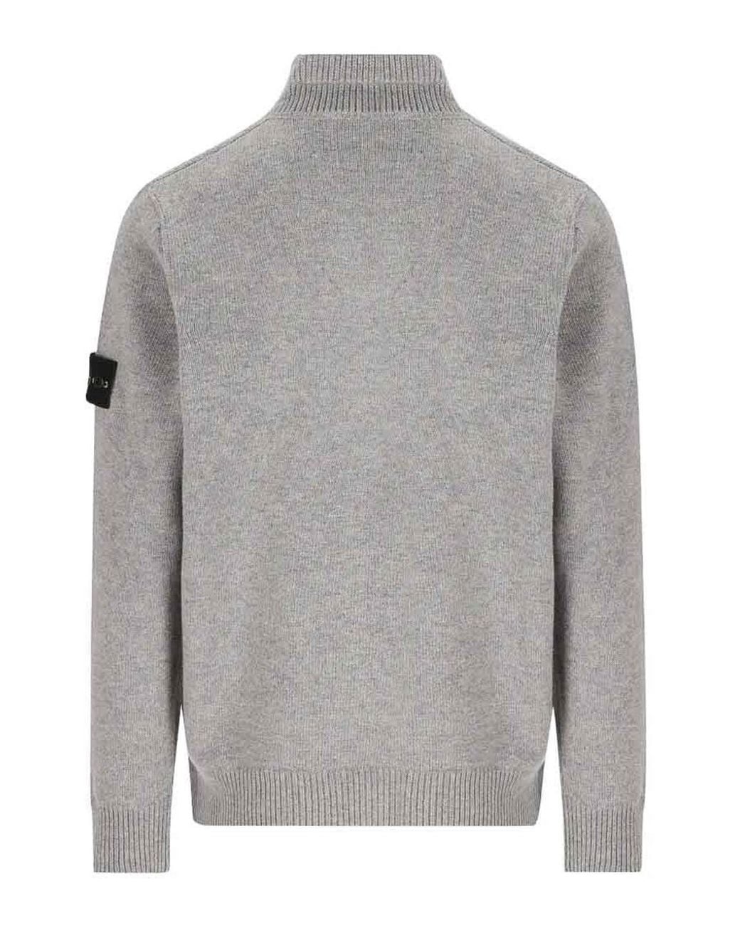 Stone Island Gray Rws Melange Sweater for men