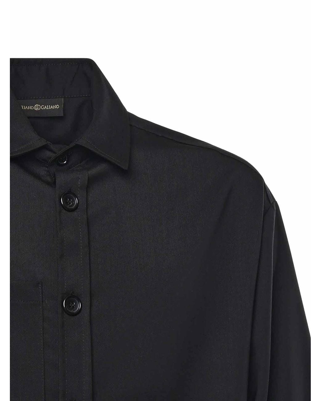 Giuliano Galiano Blue Tobhias Wool Shirt for men
