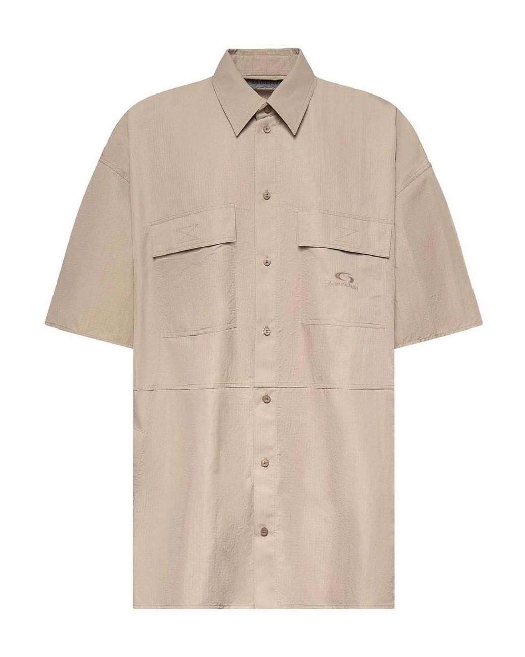 Balenciaga Natural Nylon Shirt With Logo for men