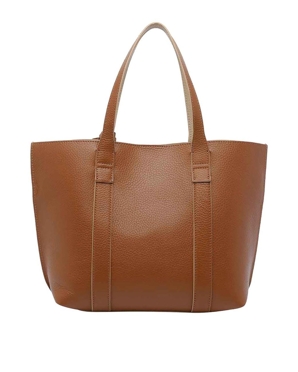 Hogan Brown Small Script Shopping Bag