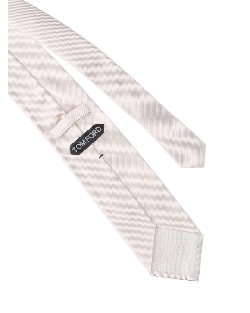 Tom Ford White Silk Tie for men