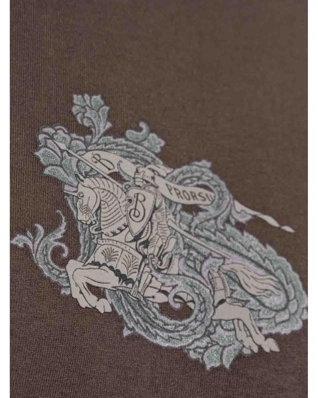 Burberry Brown Cotton T-Shirt for men