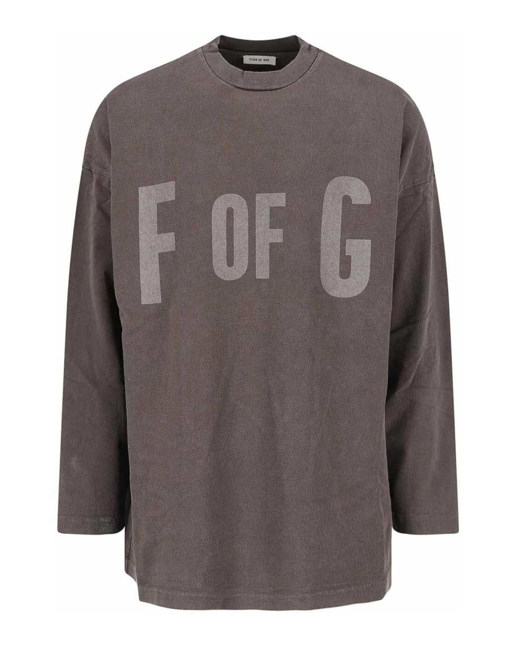 Fear Of God Gray T-Shirt Logo for men