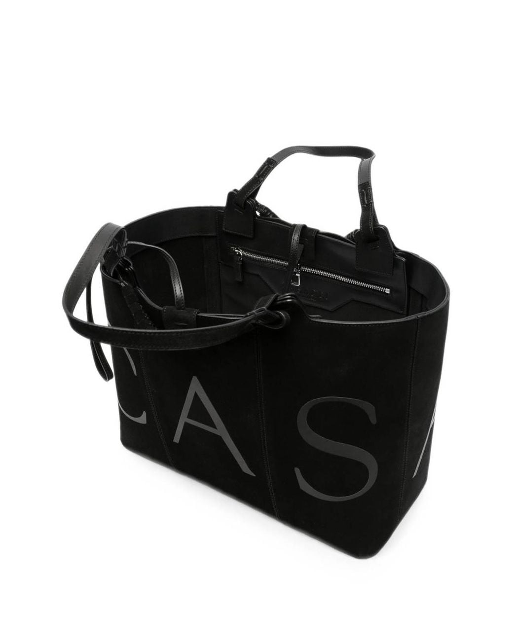 Casadei Black Leather Tote Bag